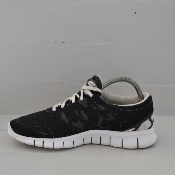 Nike Black White Sneakers Women's 9 Free Run 2 Running Walking Shoes 443816-001 - Picture 6 of 8